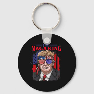 Fun Donald Trump Ultra Maga King th Of July USA Fl Key Ring