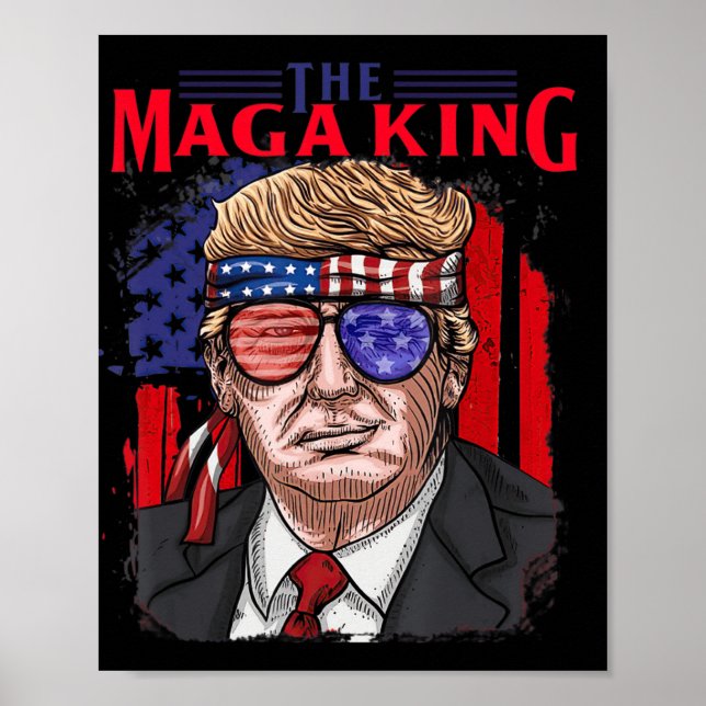 Fun Donald Trump Ultra Maga King th Of July USA Fl Poster (Front)