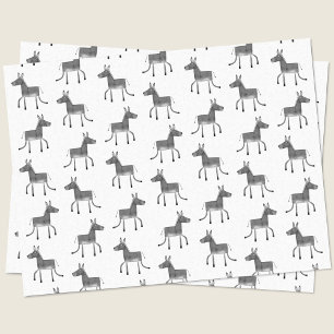 Fun Donkey Pattern Tissue Paper