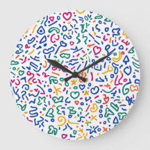 Fun doodle colourful vibrant shapes