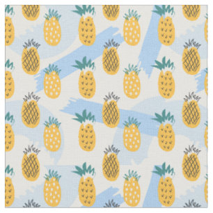 Fun Doodle Pineapple Pattern Fabric
