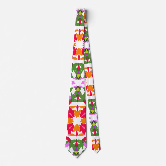 Fun Dopamine Dressing Vibrant Pattern Colorful Tie (Front)