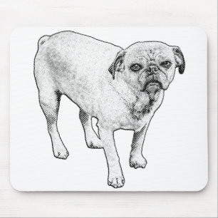 Fun Dotted Dog Mouse Pad For Creative Work Days
