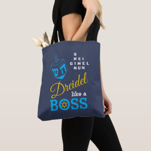 Fun Dreidel Like A Boss Hanukkah Tote Bag