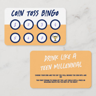 Fun Drinking Games For Parties Business Card