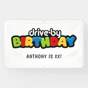 Fun Drive By Birthday Party Banner