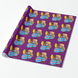 Fun Drummer Drumming, Happy Birthday Wrapping Paper
