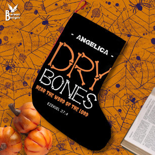 Fun DRY BONES Custom Christian Halloween Small Christmas Stocking