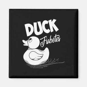 Fun Duck Fiabetes Cool Diabetes Awareness Support Magnet