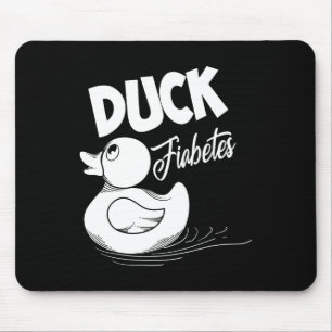 Fun Duck Fiabetes Cool Diabetes Awareness Support Mouse Pad