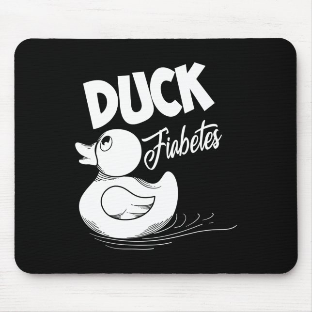 Fun Duck Fiabetes Cool Diabetes Awareness Support  Mouse Pad (Front)