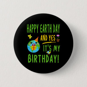 Fun Earth Day Birthday Party - April 22nd  6 Cm Round Badge