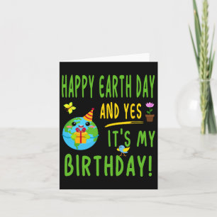 Fun Earth Day Birthday Party - April 22nd  Card