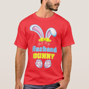 Fun Easter Bunny Husband Cute Matching Family East T-Shirt