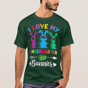 Fun Easter Day Teacher Shirt, I Love My kindergart T-Shirt