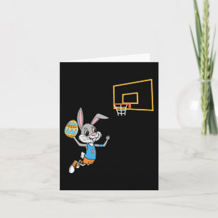 Fun Easter Egg Bunny Dunk Basketball Game Easter K Card