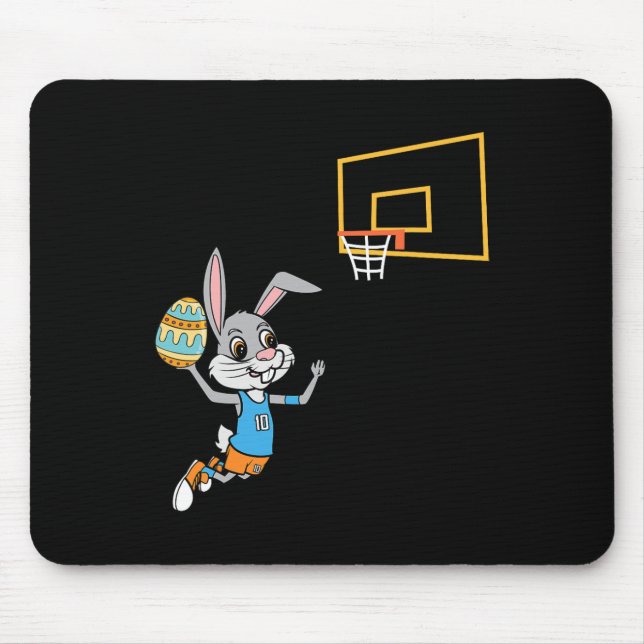 Fun Easter Egg Bunny Dunk Bysketbyll Game Easter K Mouse Pad (Front)
