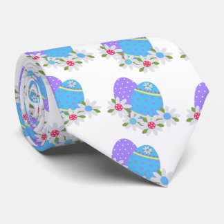 Fun Easter Egg With Purple and Blue Eggs Tie