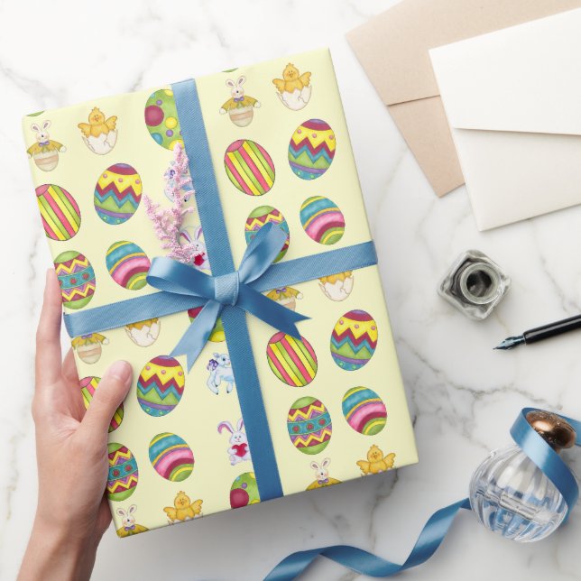 Fun Easter Pattern Holiday wrapping paper (Gifting)
