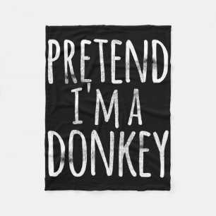 Fun Easy Lazy Halloween Pretend I'm A Donkey Costu Fleece Blanket