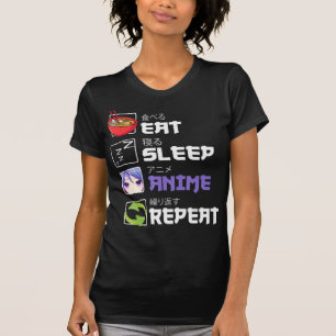 Fun Eat Sleep Anime Repeat Anime Japan Manga Gift T-Shirt