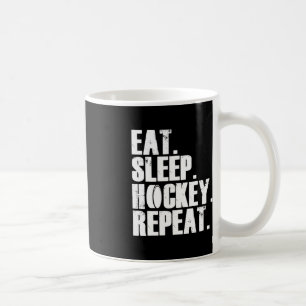 Fun Eat Sleep Hockey Repeat Gift Men Coffee Mug