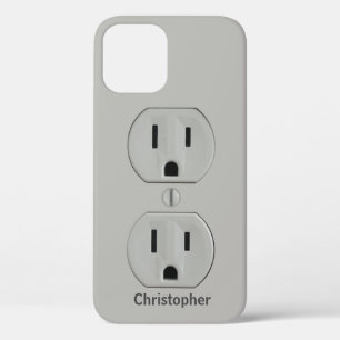 Fun electrical Wall Plug - Personalised iPhone 12 Pro Case
