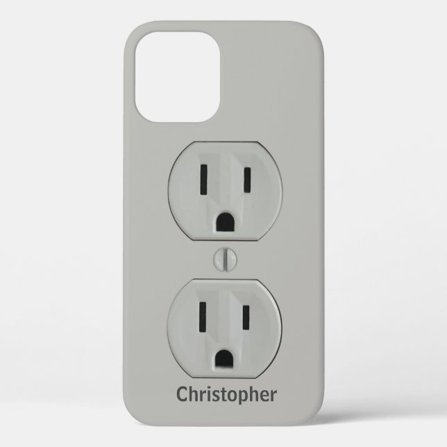 Fun electrical Wall Plug - Personalised Case-Mate iPhone Case (Back)