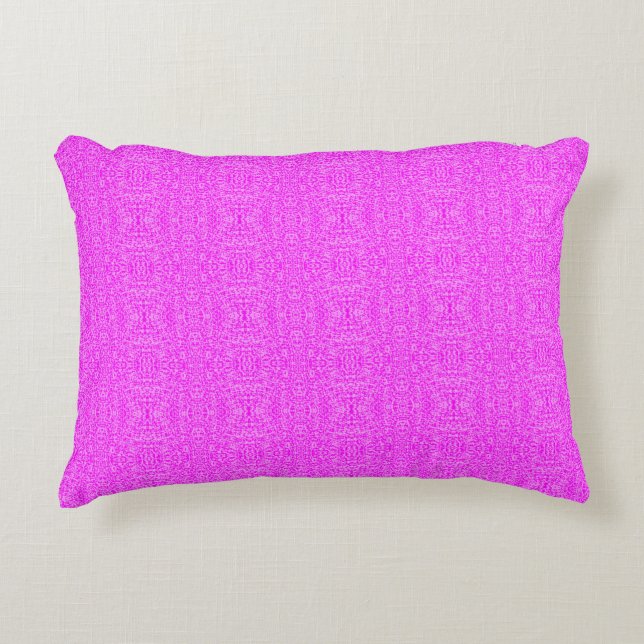 Fun Elegant Abstract Pink Pattern Decorative Cushion (Front)