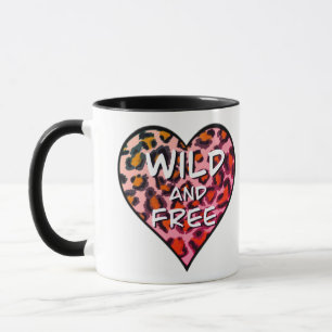 Fun elegant pink leopard cheetah print mug