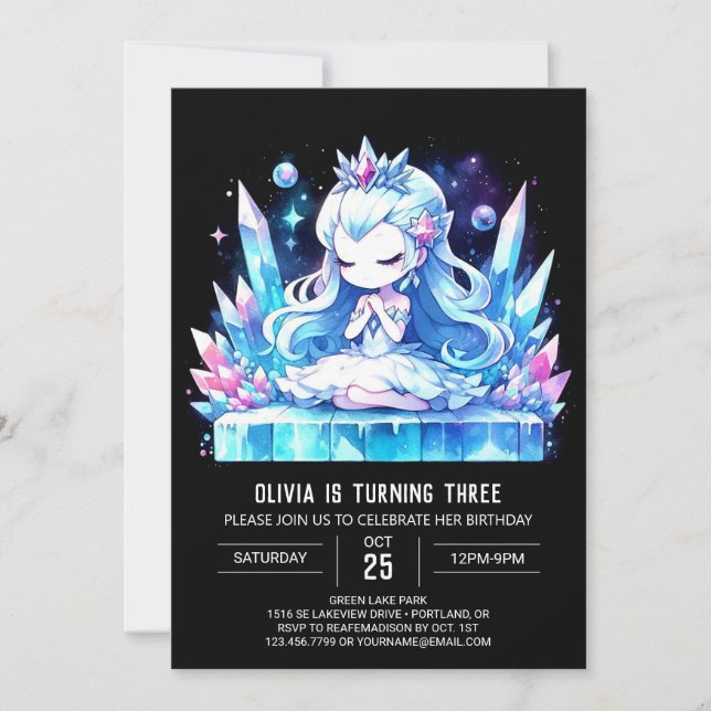 Fun Elegant Princess Birthday Invitation (Front)