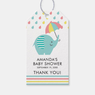 FUN ELEPHANT Baby Shower Favour Gift Tag