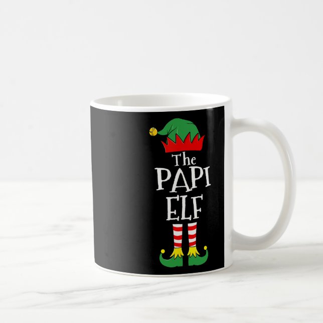 Fun Elf Christmas Pyjamas Family  Coffee Mug (Right)