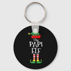 Fun Elf Christmas Pyjamas Family Key Ring