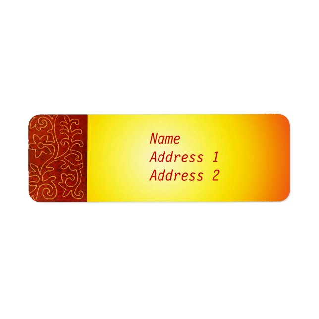 Fun Embroidered Return Label Return Address Label (Front)