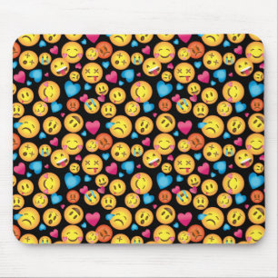 Fun Emoji Print Mousepad, Emoticon toss print Mouse Pad