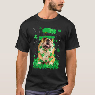 Fun English Bulldog Dog St Patrick S Day Irish Sha T-Shirt