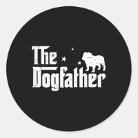 Fun English Bulldog Dogfather Distressed Father's