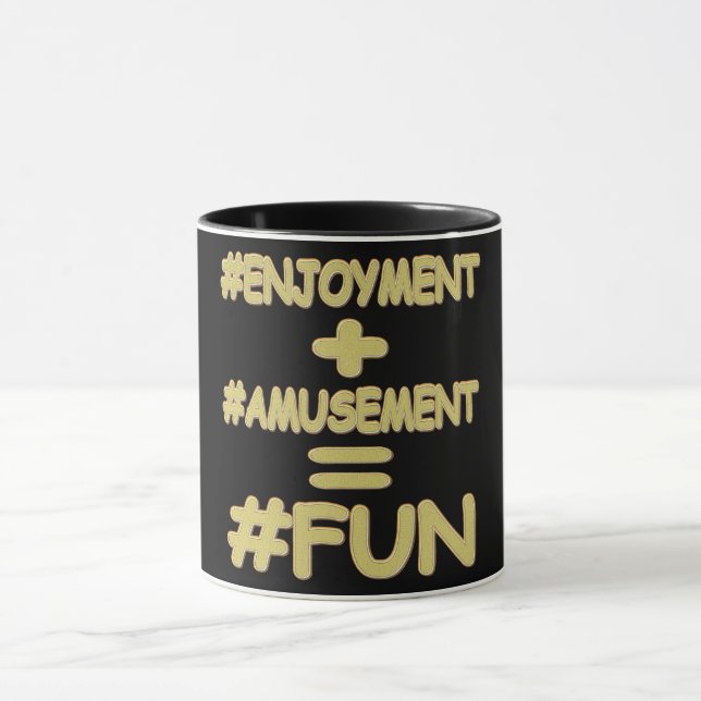 "FUN EQUATION" Cute Expression Design. Buy Now Mug (Center)
