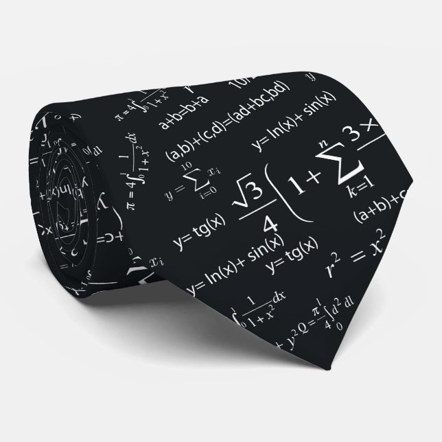 Fun Equations for Math Teachers and Students Tie (Rolled)