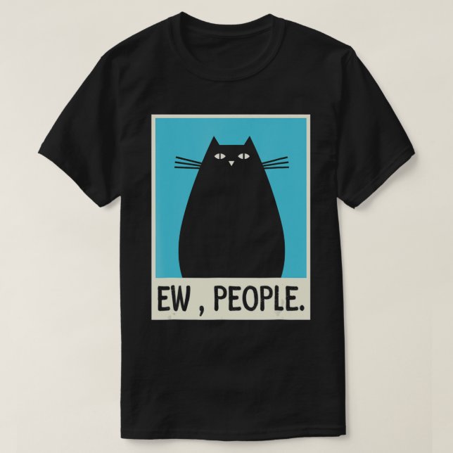 Fun Ew People cat  Japanese Cat  Kawaii Anime  T-Shirt (Design Front)