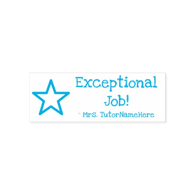 Fun "Exceptional Job!" Grading Rubber Stamp (Design)