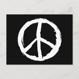 fun expressionistic PEACE SIGN   Postcard