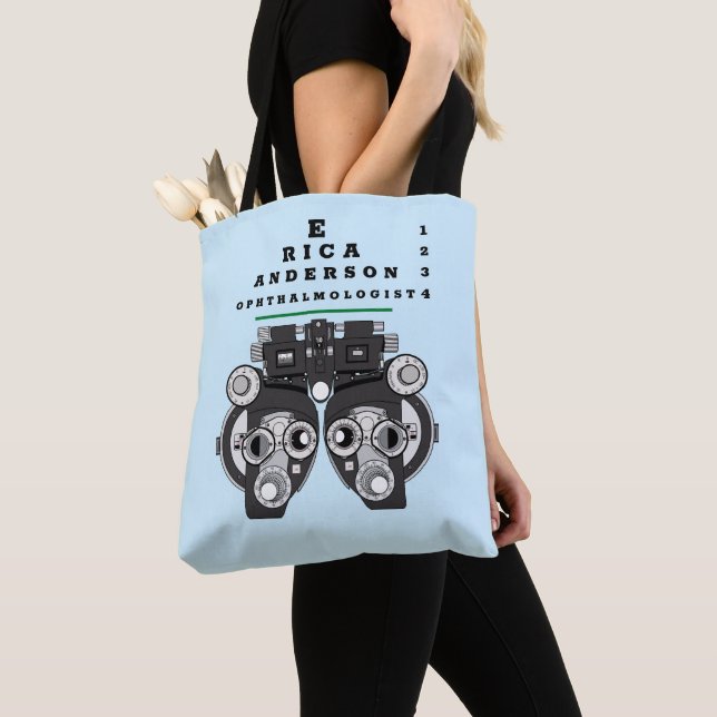 Fun Eye Care Professional Phoropter Tote Bag (Close Up)