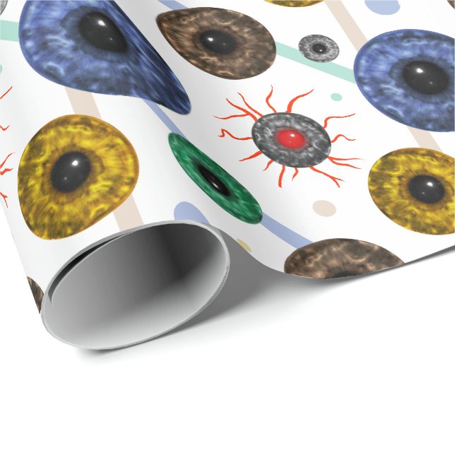 Fun Eyeballs Wrapping Paper (Roll Corner)