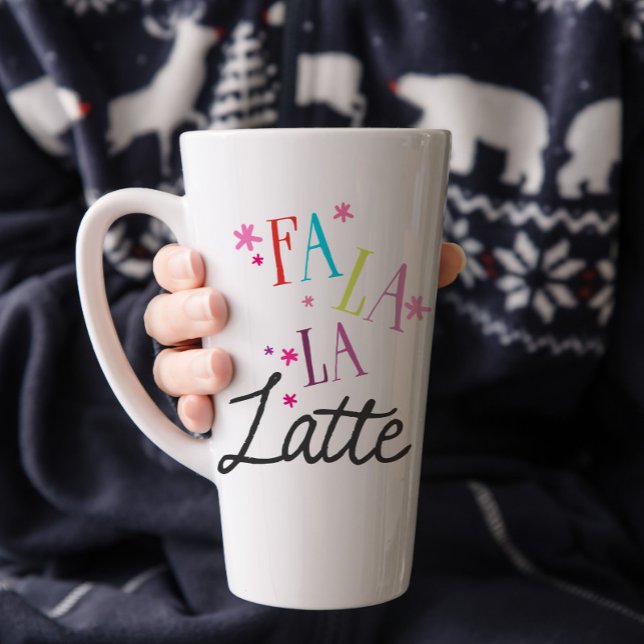 Fun "Fa La La Latte" Special Personalised Latte Mug (Creator Uploaded)