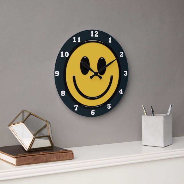 Fun face Hippie wall clock (Office)