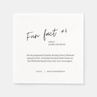 Fun Fact #4 Wedding Cocktail Napkins