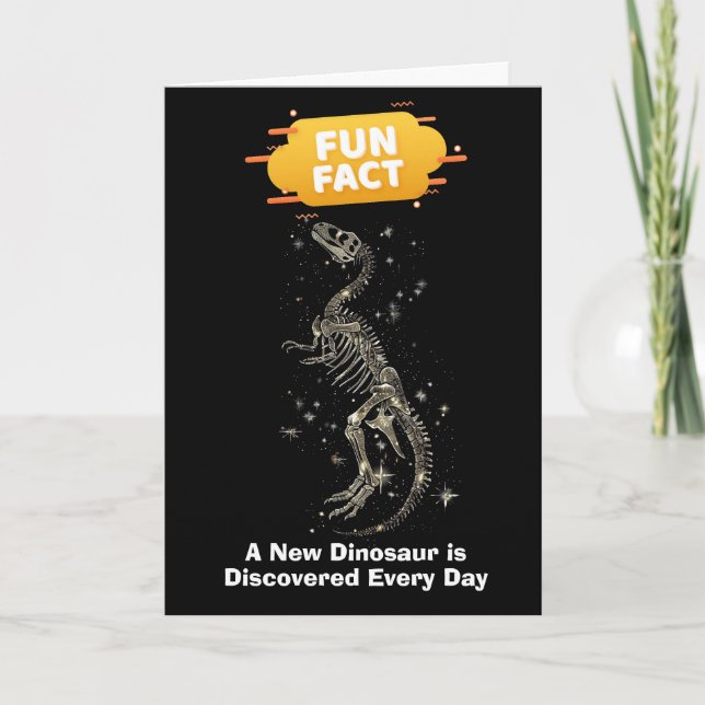 Fun Fact A New Dinosaur Is Discovered Holiday Card (Front)