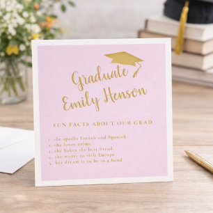 Fun Fact about Graduate Simple Graduation Party Napkin